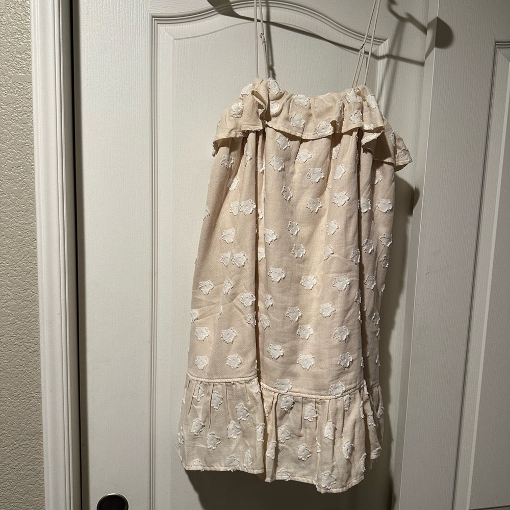 Pink Lily Cream Floral Dress